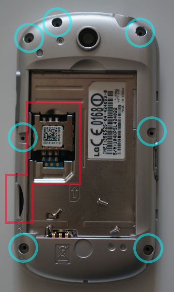 LG P350, without cover